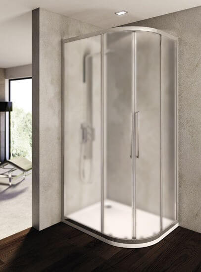 Tus kabina polukruzna 80x120 (plitka-leva) HYDROFIT